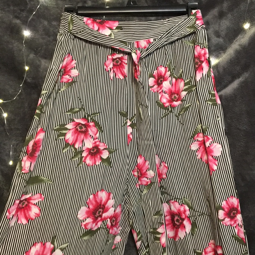 High waisted flare leg flowy pants